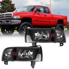 Pair Headlights For 1994-2002 Dodge Ram 1500 2500 3500 4000 Front Headlamps Pair Headlights For 1994-2002 Dodge Ram 1500 2500 3500 4000 Front Headlamps