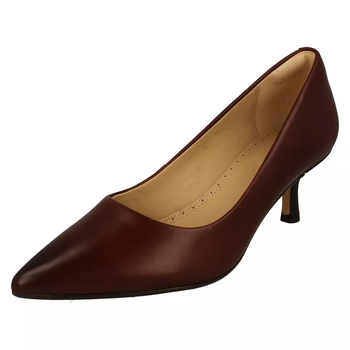 Clarks mid on sale heel shoes