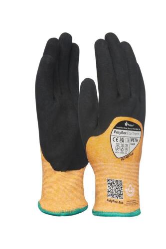 Polyflex ECO Therm Winter Thermal Lined Warm Heat Cut Proof Work Gloves L XL - Afbeelding 1 van 7
