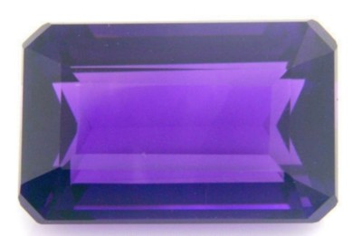 AMETHYST FLUORITE 12 x 10 MM EMERALD CUT ALL NATURAL