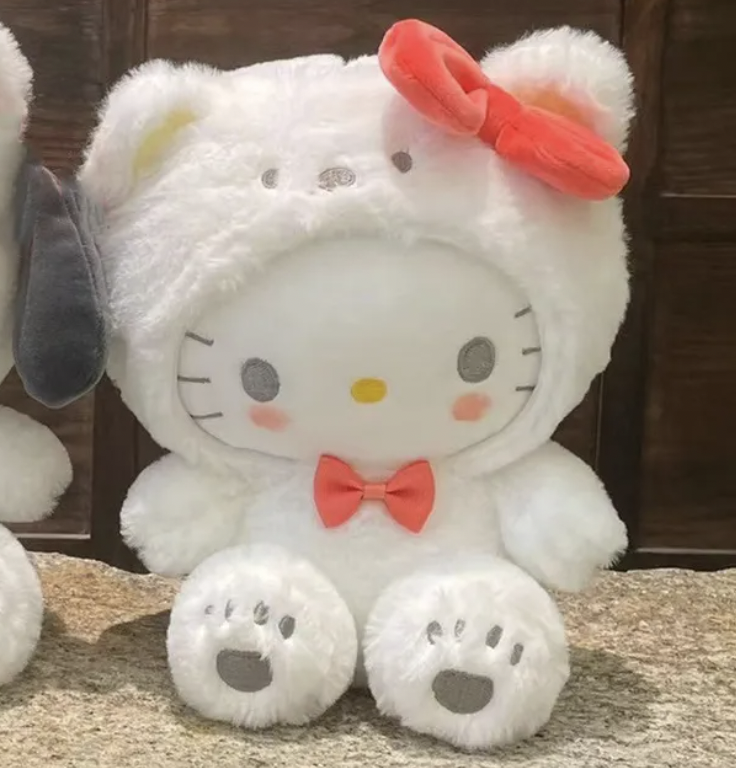 Sanrio Hangyodon Sac En Peluche Blanc Avec Cordon De Serrage