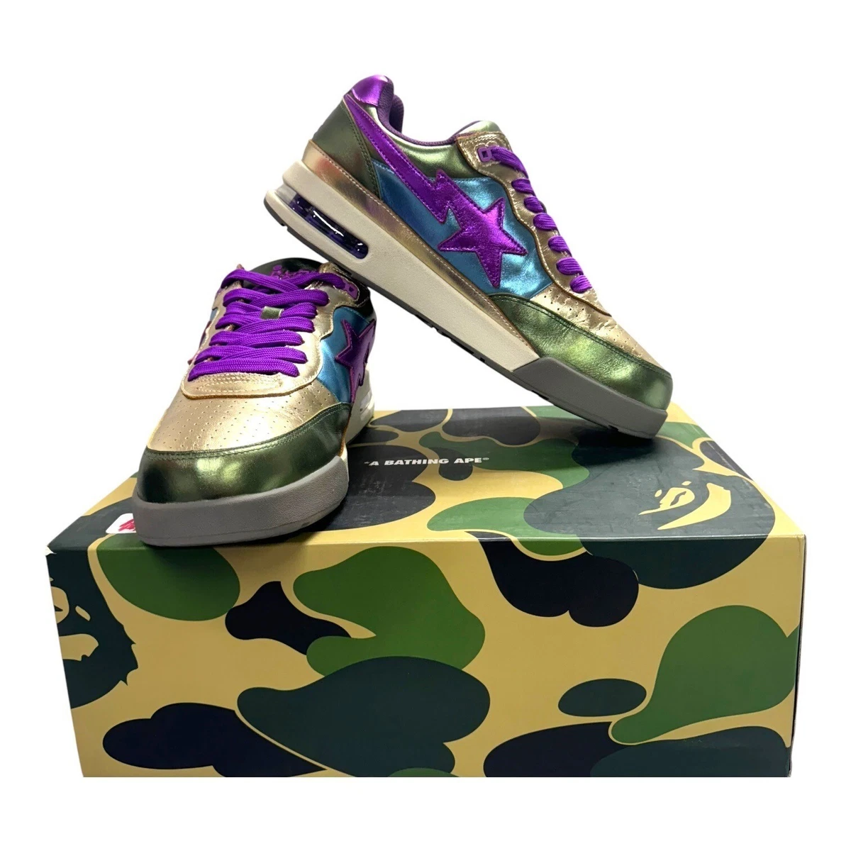 A bathing ape Roadsta Gold/Navy/Red 2021 for sale | eBay