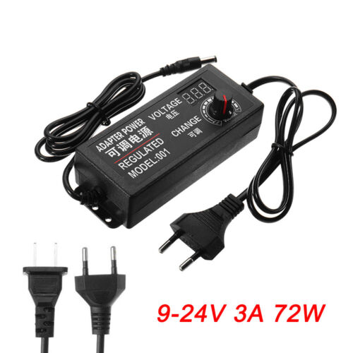 9-24V 3A 72W AC/DC Adapter Adjustable Male Power Supply Motor Speed Controller - Picture 1 of 6