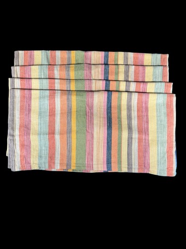 Cuscino Ceramica Fienile Logan Righe Euro Finta Cotone Lino Arancione Giallo Verde (4)