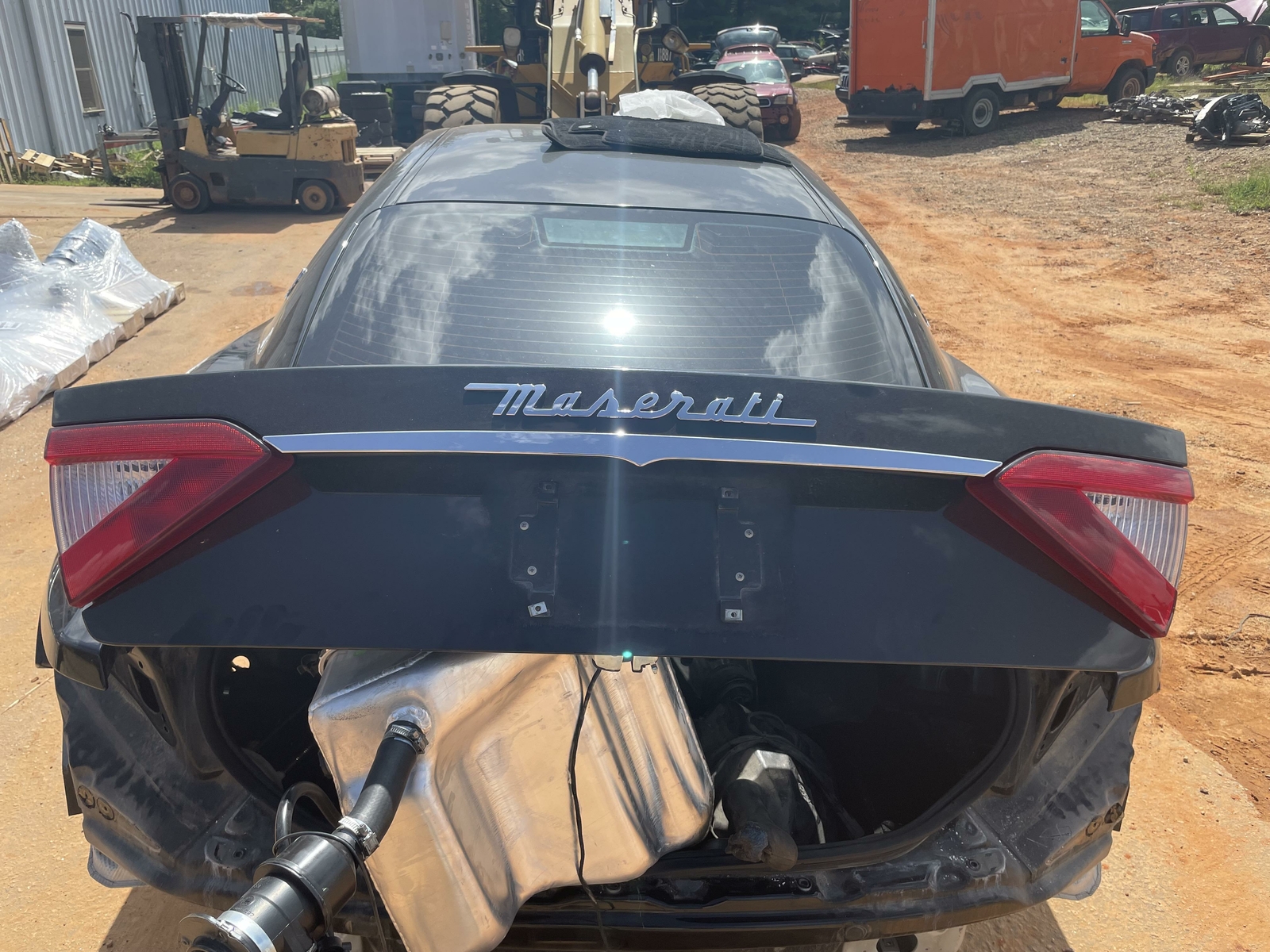 2008 MASERATI GRANTRUISMO TRUNK LID HATCH OEM BLACK WITH TAIL LIGHTS