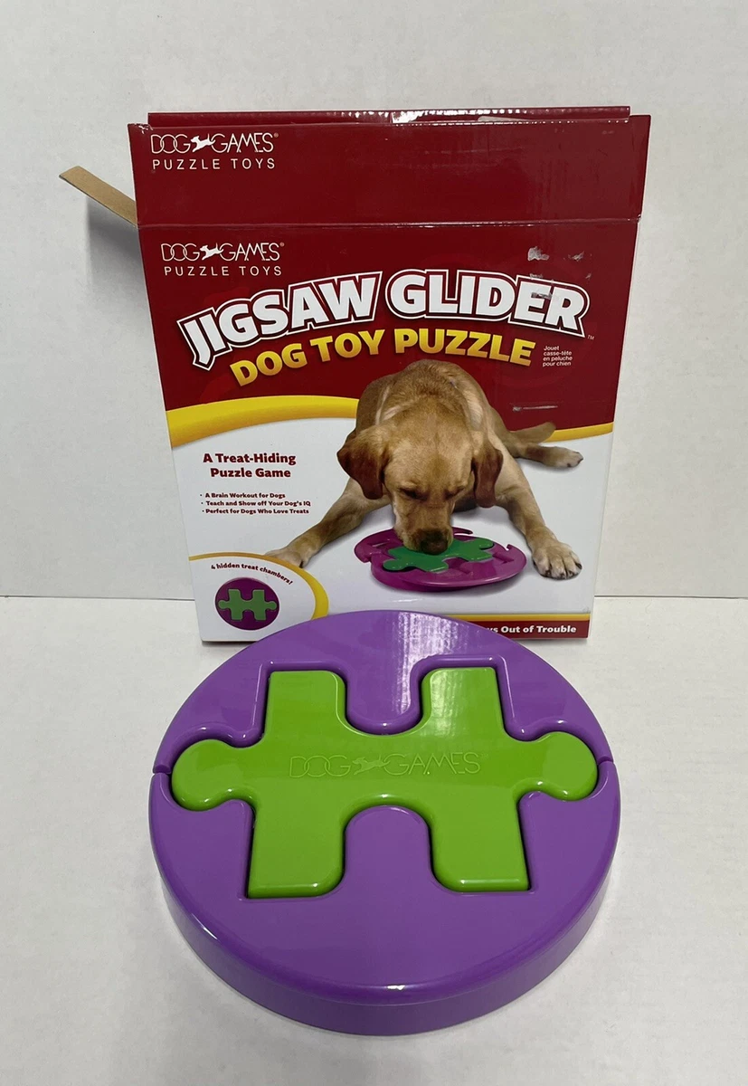 Kyjen Jigjaw Glider Puzzle Dog Toy Game Hidden Hide Treat Mental