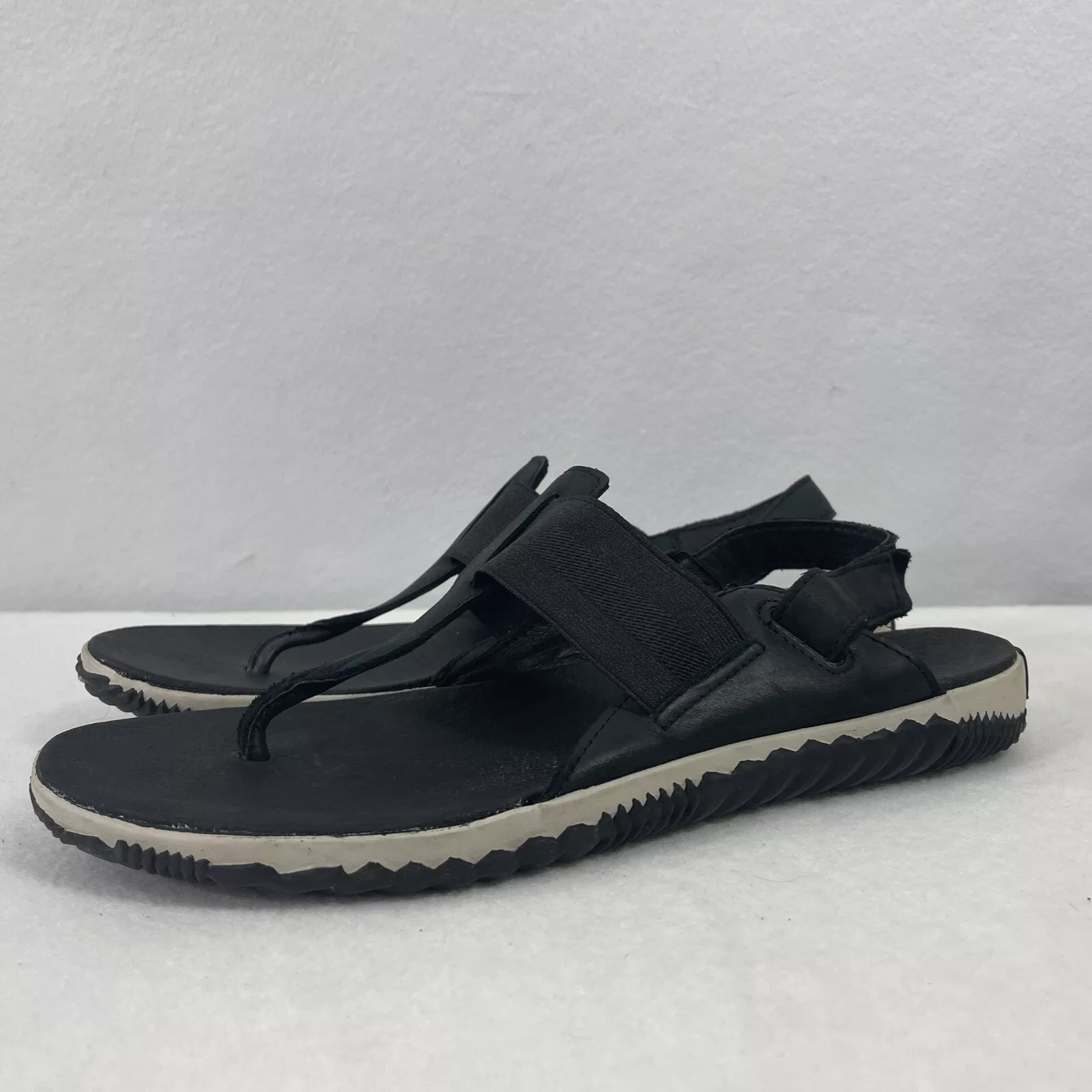 sorel out n about leather slingback thong shoes