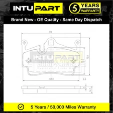 Fits Porsche Boxster Cayman 718 IntuPart Rear Brake Pads Set 98735293901