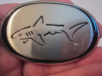 #ad VINTAGE GREG NORMAN THE SHARK BELT BUCKLE GW 16 $42.50