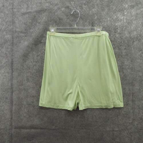 FLAX Designs Damen Sweat Shorts Größe Large grün einfarbig 100 % Viskose Pull-On neu