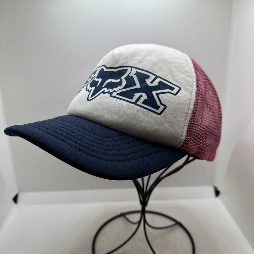 Sombrero de camionero Fox Racing para mujer rosa/azul con cierre a presión OSFA Foto 4 de 4