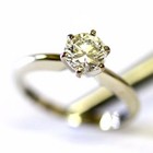 14k white gold GIA .93ct round diamond VS1 F engagement ring 2.8g vintage estate — photo 1