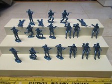 VTG Lot MPC Metallic Blue Civil War Union Toy Soldiers 45mm Army Men A45