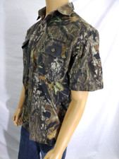 Field Staff by MOSSY OAK Camouflage Casual SS Shirt Mens Medium SS Cotton Canvas