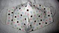 Cute White Stars Handmade Washable Mask Face Cover w/ Filter Pocket B2G1 FRE