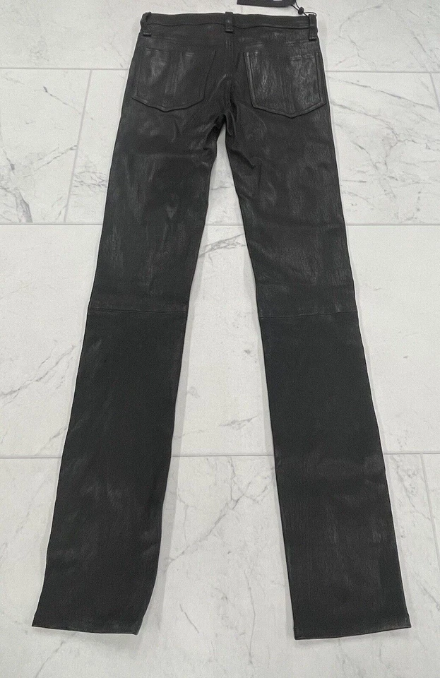 NUEVO CON ETIQUETAS $995 Trapo y Hueso Cuero Negro Tiro Alto Ajustado Talla:30 Foto 4 de 4