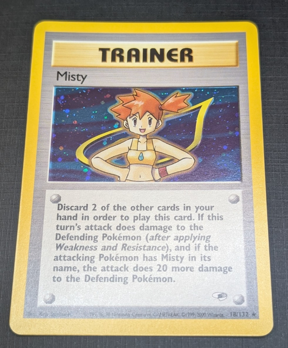 Misty - 18/132 - Gym Heroes - Pokemon Card - NM