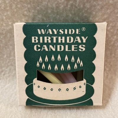 Vintage Wayside Birthday Candles in original Good Condition box  12 Unused