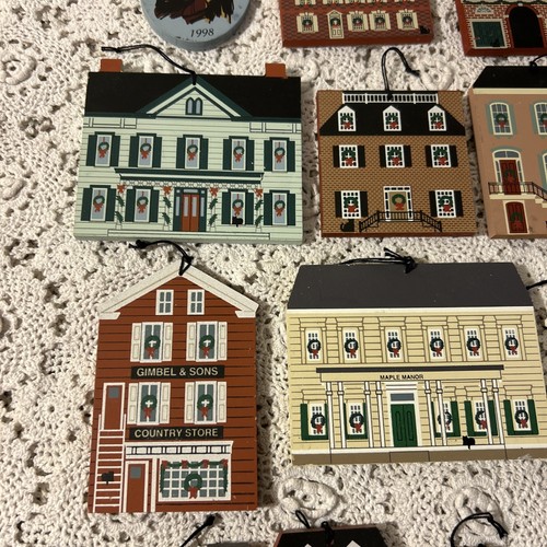 Cats Meow Wooden Christmas Ornament Maine Nantucket Philadelphia Savannah Lot 30 - 第 3/16 張圖片
