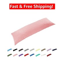 Elegant 100 Cotton Pillow Protector - 300 Thread Count Pink Body Pillow Cover