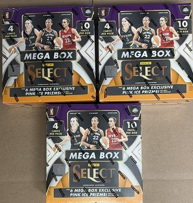2025 Panini Select WNBA Basketball Trading Cards 3 Mega Boxes NEW FACTORY SEALED