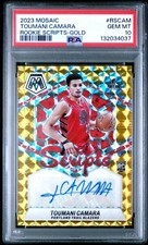 Toumani Camara 2023-24 Panini Mosaic Rookie Scripts Gold #RS-CAM #/10 PSA 10