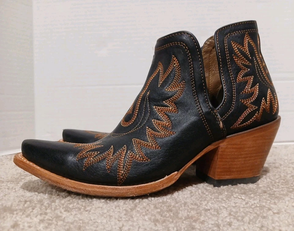 Botines occidentales Ariat para mujer Dixon marrón desgastado 10029653 talla 9,5 B Foto 3 de 4