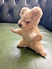 Steiff Raccoon Raccy Vintage 60s Stuffed Animal Retro Plush Toy Mohair 50s H23