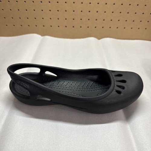 CROCS MUJER KADEE BALLET ZAPATOS PLANOS CONFORT NEGRO TALLA 7 - Imagen 10 de 15