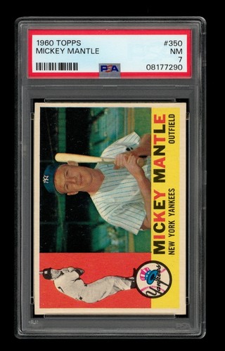 1960 Topps Set-Break #350 Mickey Mantle PSA 7 NM