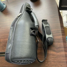 The Caddy O Wine Bottle Carrying Tote Corkscrew Chiller Black Black Leather