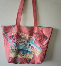Lancome Seaside Motif Coral Pink Canvas Tote ...