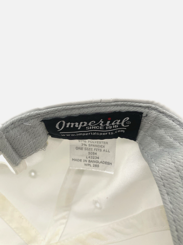Zufällige Golfschlägermütze Kappe weiß Druckknopflasche verstellbar Polyester imperial - Bild 8 von 8