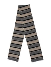 Giorgio Armani Striped Scarf Grey
