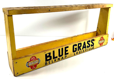 Antique Blue Grass Hardware Wooden Store Display Sign Belknap Louisville KY