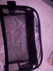 Clear PVC Plastic Makeup Bag with Zipper, Black Trim, Clear/Black Color — photo 1