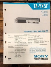 Sony TA-YX5F Amplifier Service Manual Original 