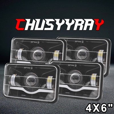 4X for Western Star 4900 Semi Truck 4x6'' Led Headlights Projector High Low Beam