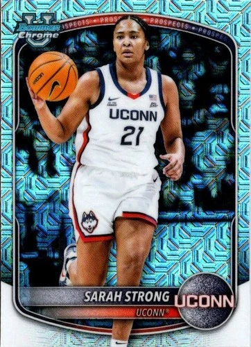 2025-26 Bowman #BCP-80 Sarah Strong Chrome Prospects Mojo Refractor UCONN Huskie