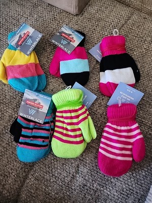 6 Pairs Of Gloves Kids One Size Fits All...WinterLace