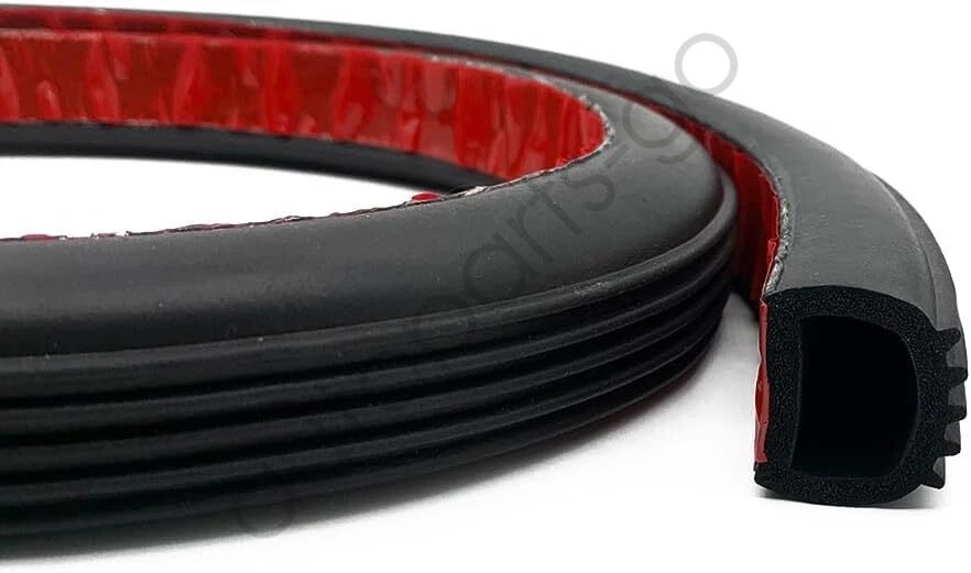 1inch D Shape 12 FT Rubber Truck Door Seal Self-Adhesive Soundproof Weatherstrip - Image 3 of 4