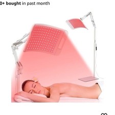LEDINO Red Light Therapy Lamp White Adjustable Head Timer for Face Body