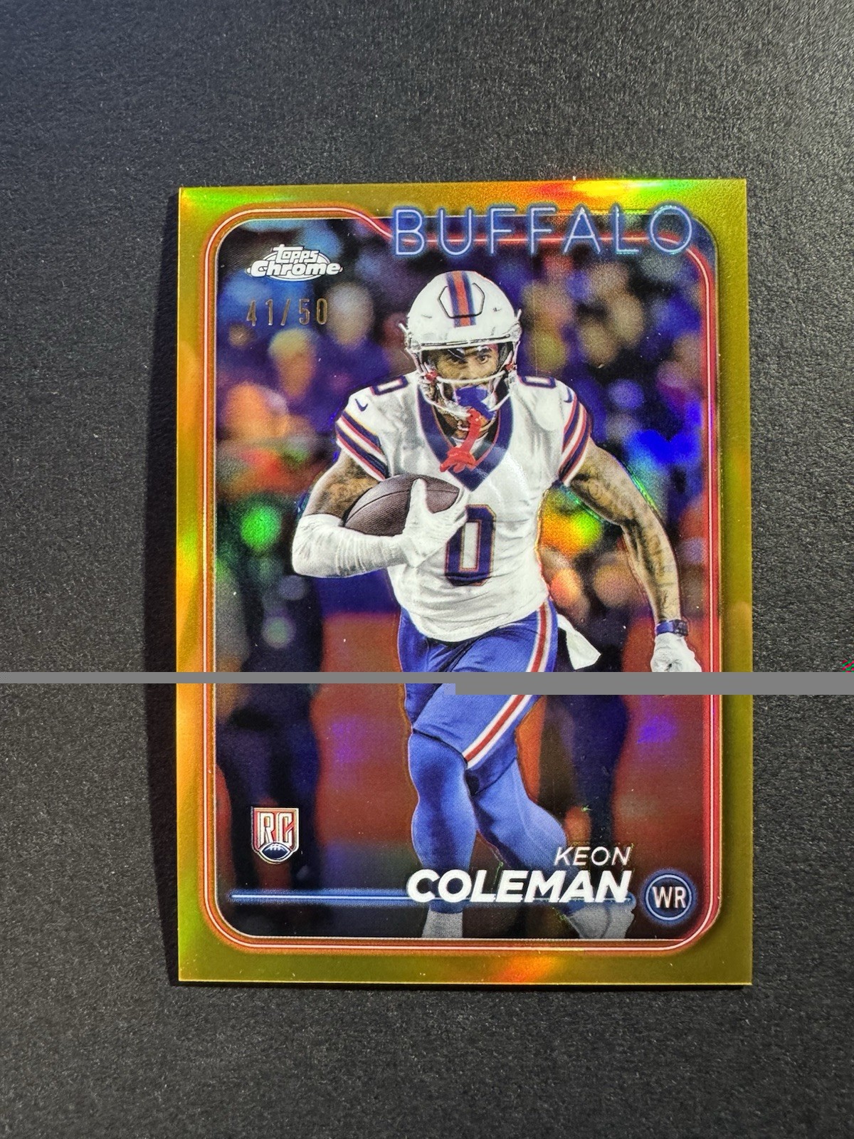 2024 Topps Chrome - Rookies Keon Coleman #209 Gold Refractor /50 (RC)