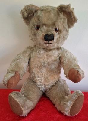 Chad Valley Bär 15 Zoll groß 50er Jahre Mohair voll verbunden Vintage 