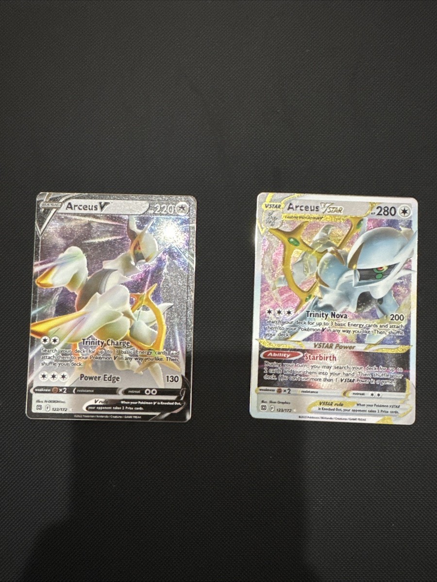 arceus pokemon card v Pokemon TCG Arceus V and Arceus Vstar Premium Collection Cards