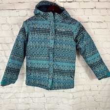 Columbia Geometric Blue Kids M Puffer Jacket winter snow ski cabin outerwear