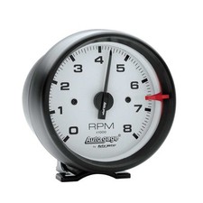 Autometer 3-34in White Face Tach- Black Cup- 2303