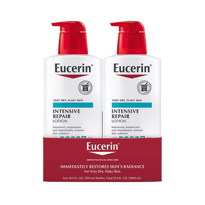 Eucerin Intensive Repair Fragrance-Free Body Lotion, 2-Pack   16.9 fl oz Each
