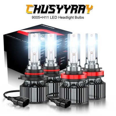 4PC Luces Fuertes Para Auto Coche Luz Carro Bulb 9005 H11 LED SUPER Blanco Hi/lo