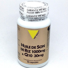 VIT'ALL + HUILE DE SON DE RIZ 1000mg + Q10 30mg  30 capsules 02/2028 métabolisme